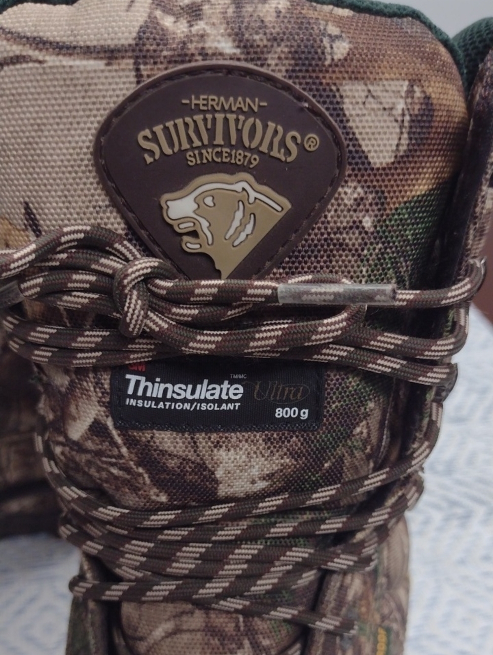 Herman Survivors Hunting Boots Size 7.5 Waterproof Realtree Camo Thinsulate 800g - Picture 2 of 16